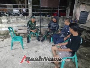 Babinsa Jereweh Turun ke Lapangan, Patroli Malam Libatkan Warga Jaga Keamanan Desa