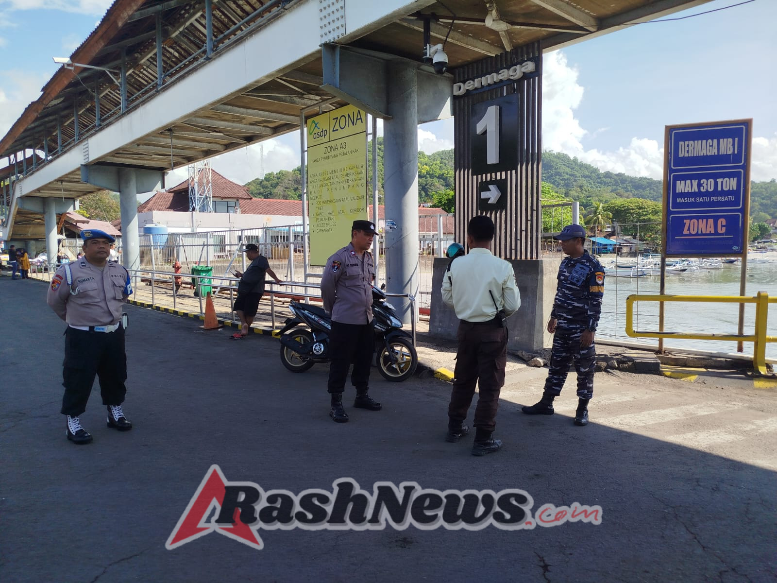 Polsek Kawasan Pelabuhan Padangbai bersinergi lakukan pengamanan di pelabuhan