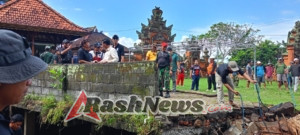 Dampingi Bupati Klungkung Tinjau Lokasi Terdampak Bencana, Letkol Sidik Pramono Tegaskan Satuannya Siaga Bencana