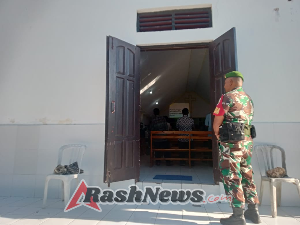 Koramil 1627-03/Batutua Wujudkan Kamtibmas dalam Kegiatan Keagamaan Jemaat Talitakumi Nggauk