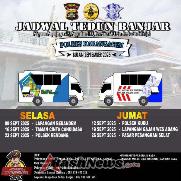 Masyarakat Karangasem  Wajib Tahu, Mobil Samsat Keliling dan SIM Keliling Bisa Berikan Kemudahan, Simak Jadwalnya