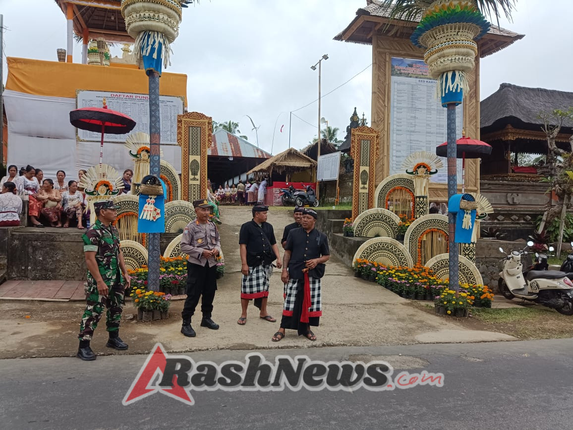 Satuan Binmas Polres Bangli Laksanakan Sambang dan Koordinasi dengan Pecalang di Banjar Adat Kayang Desa Kayubihi