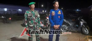 Babinsa Koramil 1628-03/Seteluk Ajak Masyarakat Tingkatkan Kewaspadaan Lewat Patroli Malam