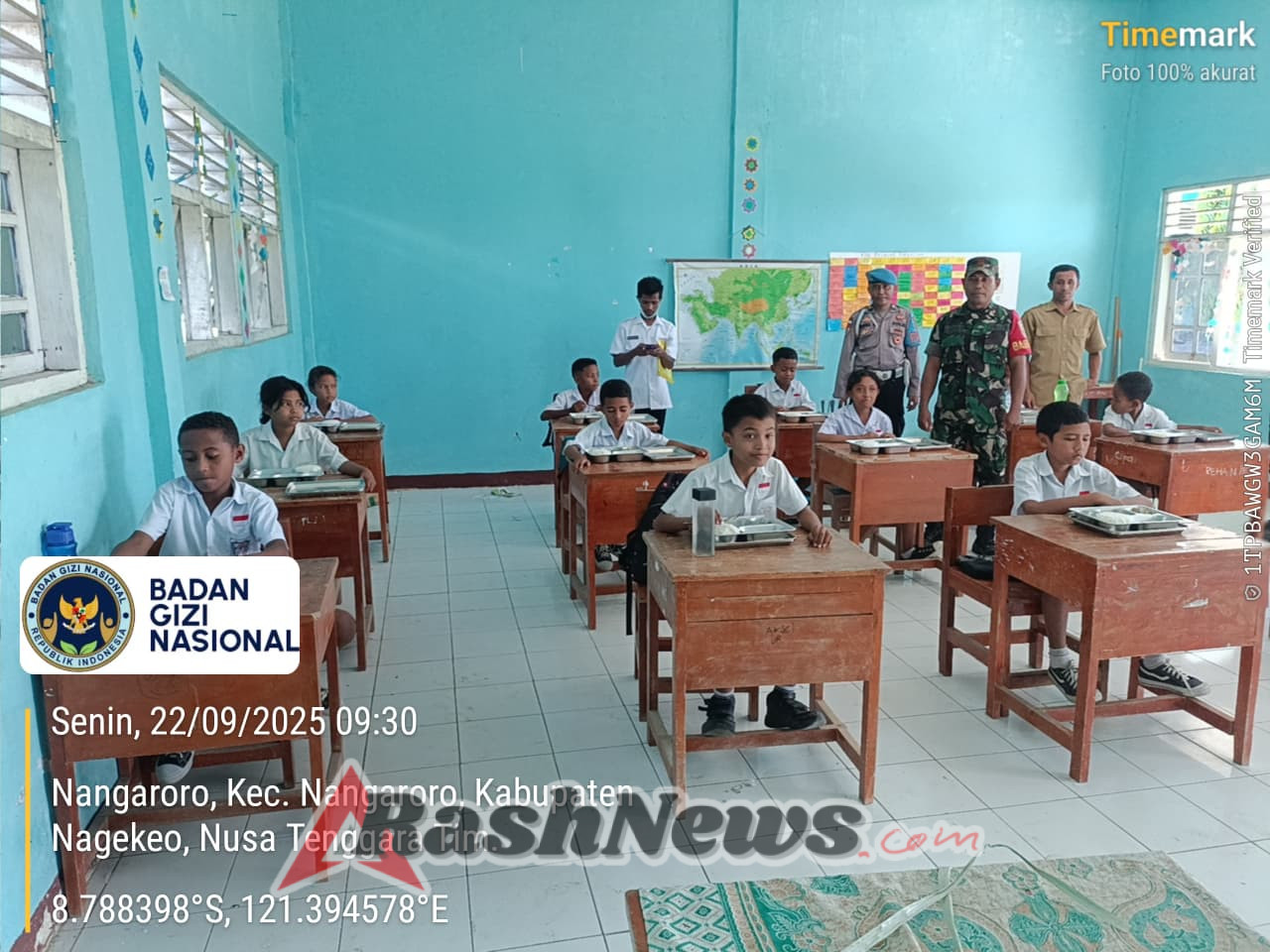 Program Gizi Anak: Koramil dan KSPPG Salurkan 1.491 Porsi Makan Siang Gratis di Nagekeo dan Ende