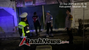 Blue Light Patrol Polres Tabanan Antisipasi Kejahatan 3C, Wilayah Tetap Kondusif