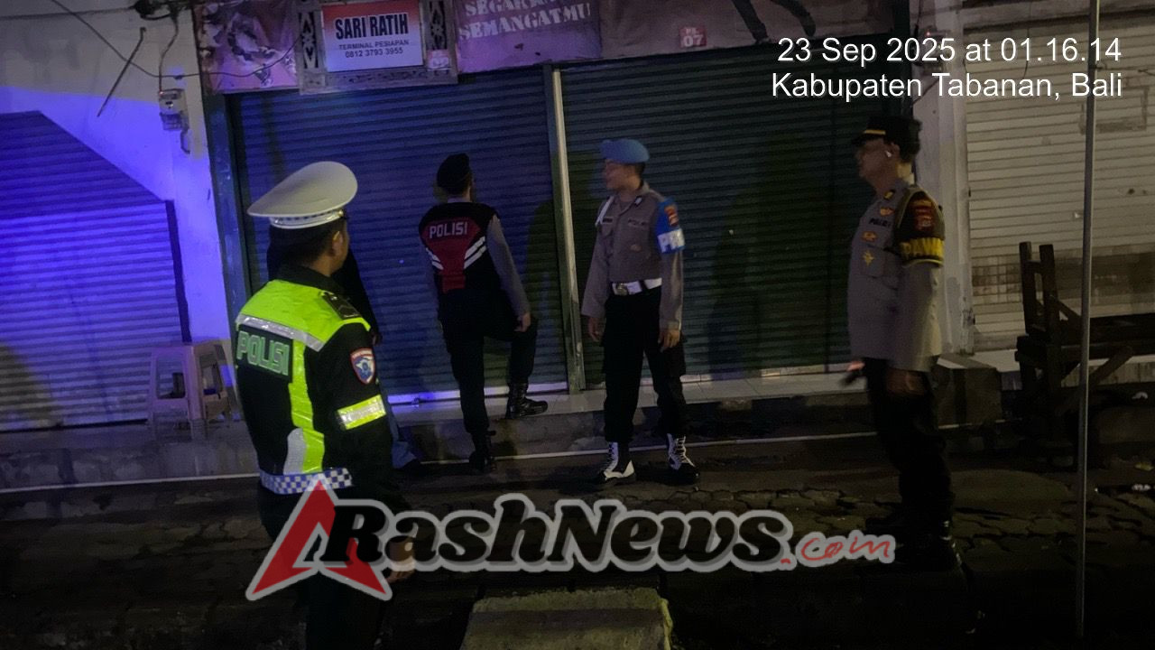 Blue Light Patrol Polres Tabanan Antisipasi Kejahatan 3C, Wilayah Tetap Kondusif