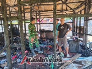 Kebakaran Hanguskan Rumah Warga di Kelimutu, Babinsa Lakukan Komsos dan Pamwil