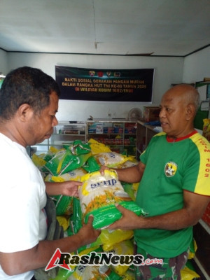 Gerakan Pangan Murah, Kodim 1602/Ende Bantu Warga Lewat Penyaluran 108 Ton Beras