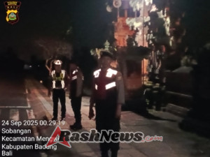 Tingkatkan Patroli Subuh, Polsek Mengwi Sasar Pura Cegah Pencurian Pratima