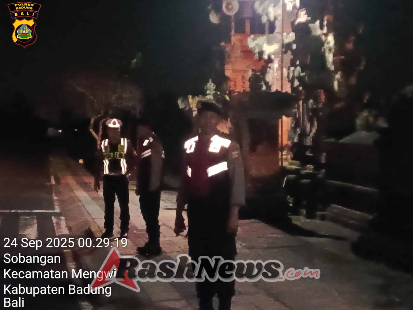 Tingkatkan Patroli Subuh, Polsek Mengwi Sasar Pura Cegah Pencurian Pratima