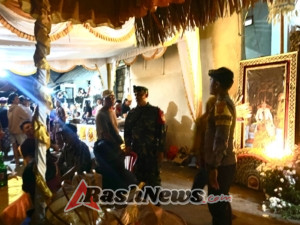 Patroli Wilayah, Babinsa Bunga Mekar Bersinergi Amankan Hiburan Joged Di Dusun Sompang