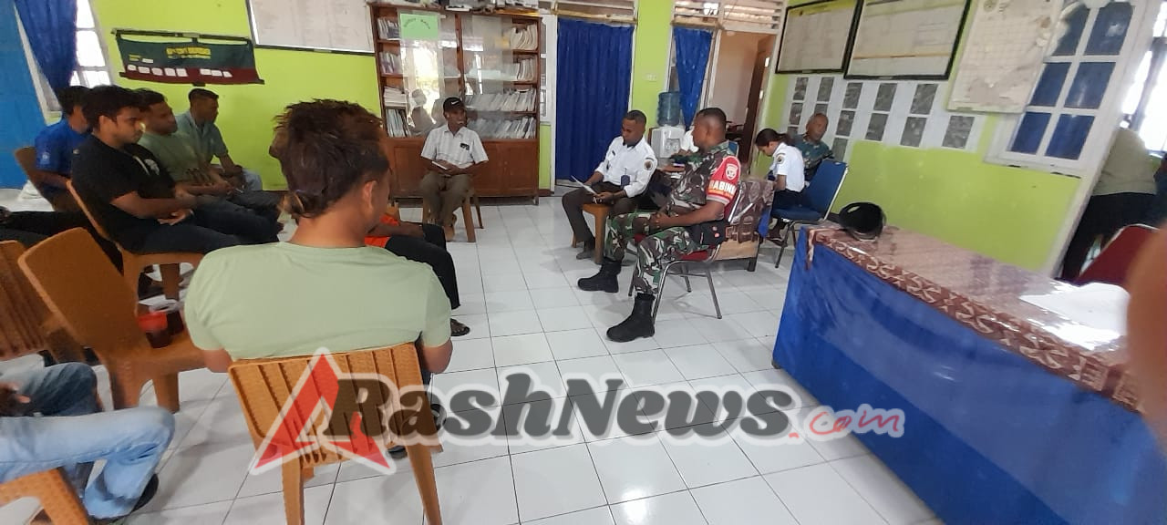 Babinsa Dan Aparat Desa Sepakat Aktifkan Siskamling Bersama