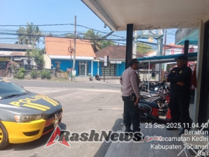 Personil Polsek Kediri Laksanakan Patroli Barcode Tekan Kejahatan 3C (Curat, Curas dan Curanmor)