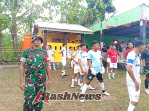 Peringati HUT ke-79 Desa Belo, Babinsa Dukung Pengamanan Kades Cup I 2025