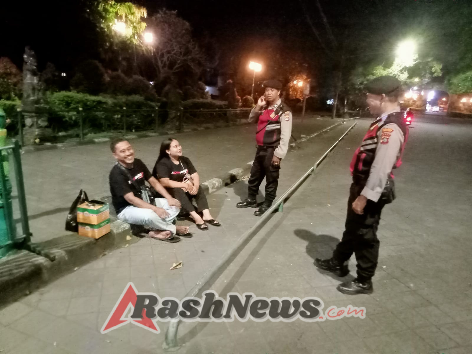 Blue Light Patrol Samapta Polsek Mengwi Ajak Masyarakat Jaga Keamanan Lingkungan