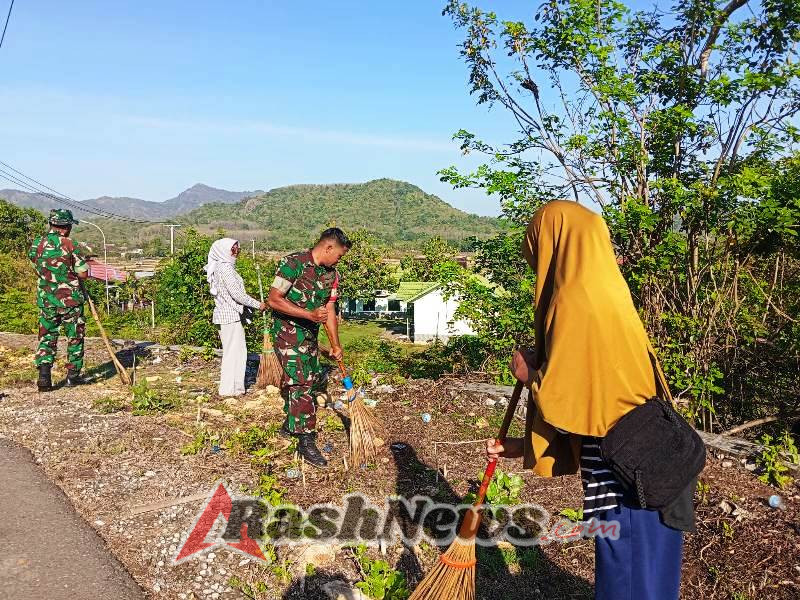 TNI dan Masyarakat Desa Belo Kompak Ciptakan Lingkungan Sehat dan Asri