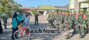 Kasdim 1628/Sumbawa Barat Apresiasi Kunjungan Belajar Siswa SLBN-I ke Makodim