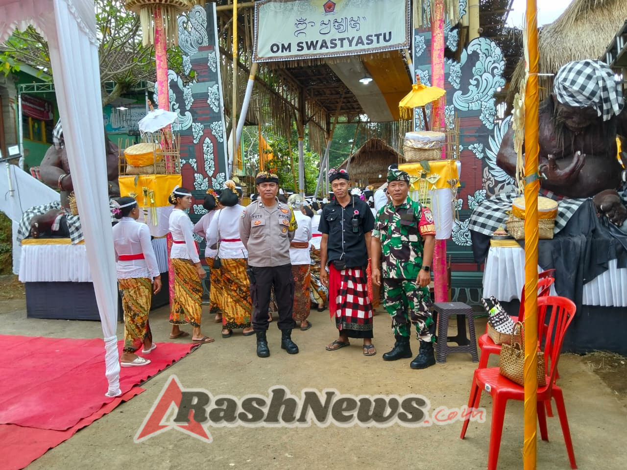 Peran Aktif Danramil dan Babinsa Warnai Suksesnya Rangkaian Yadnya Agung di Desa Bedulu