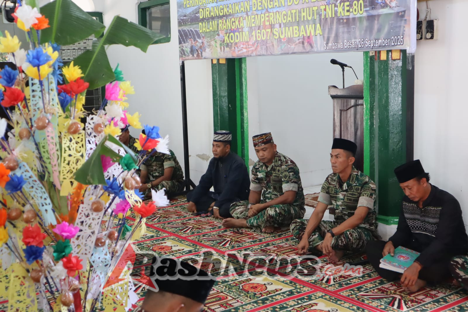 ‎Maulid Nabi Muhammad SAW 1447 H di Kodim 1607/Sumbawa: Doa, Kebersamaan, dan Semangat Juang Sambut HUT TNI ke-80