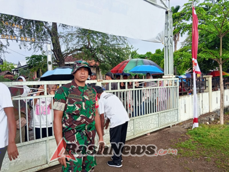 Kehadiran Babinsa Desa Belo Jadi Penjamin Ketertiban Laga Semifinal Kades Cup