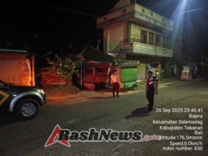 Polsek Selemadeg Gencarkan Patroli Blue Light Malam Hari, Wujudkan “Zero Criminal”