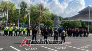 Perkuat Sinergi, Polres Bandara Gelar Apel Gabungan POLRI–TNI AU–Avsec di Ngurah Rai