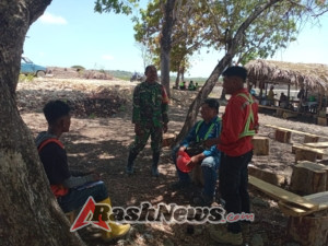 Serka Welem M dan Sertu Anderson Telussa Laksanakan Pengamanan K-SIGN