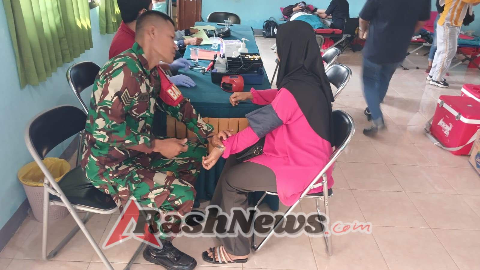 Koramil Alas Aktif Berkontribusi dalam Kegiatan Sosial Donor Darah HUT TNI ke-80