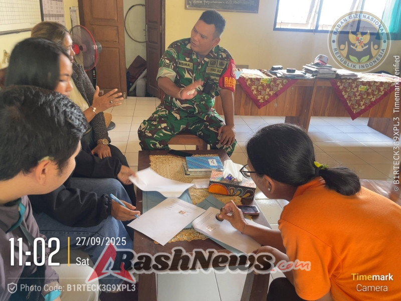 Wujudkan Generasi Sehat dan Cerdas, Babinsa Guwang Dukung Implementasi Program MBG di Sekolah