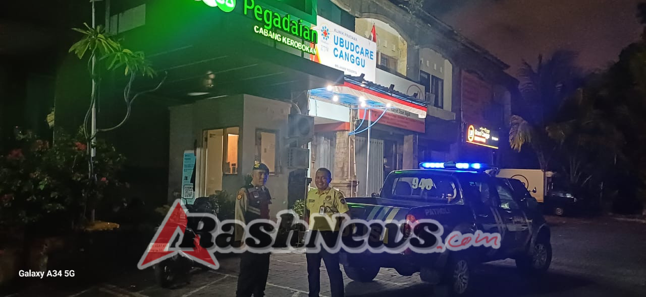 Sambangi Pegadaian Samapta Polsek Kuta Utara Ingatkan Security Tingkatkan Kewaspadaan