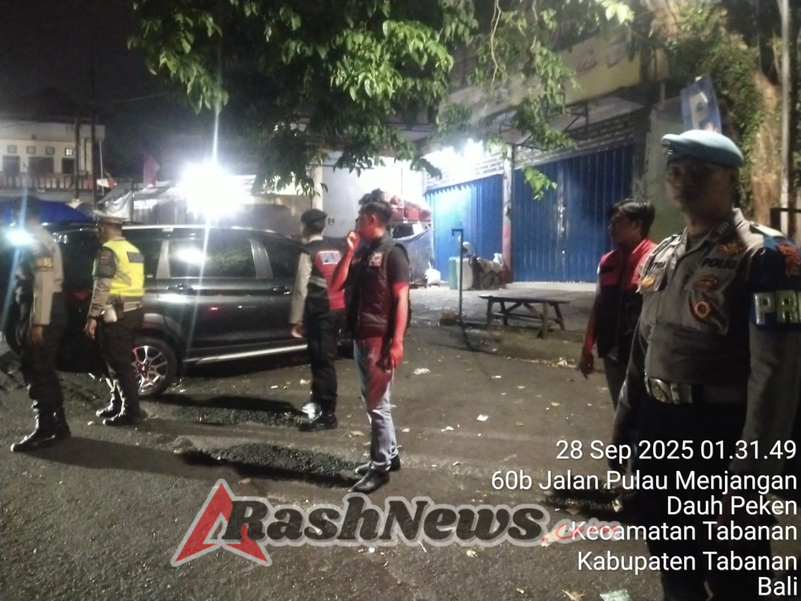 Polres Tabanan Gencarkan Blue Light Patrol, Cegah Kejahatan 3C di Malam Hari