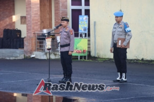 Wakapolres Karangasem Pimpin Apel Pengamanan kegiatan Krama Desa Adat Bugbug