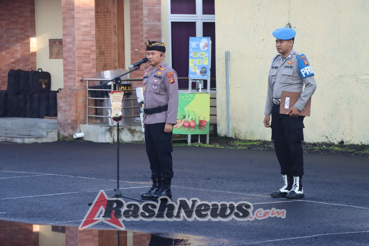 Wakapolres Karangasem Pimpin Apel Pengamanan kegiatan Krama Desa Adat Bugbug