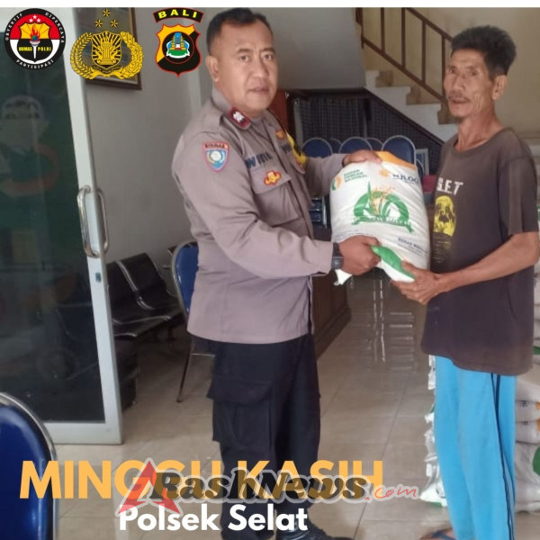 Bentuk Perhatian Polsek Selat kepada Warga Kurang Mampu, Gelar Minggu Kasih di Banjar Dinas Sebudi Desa Sebudi, Kec. Selat
