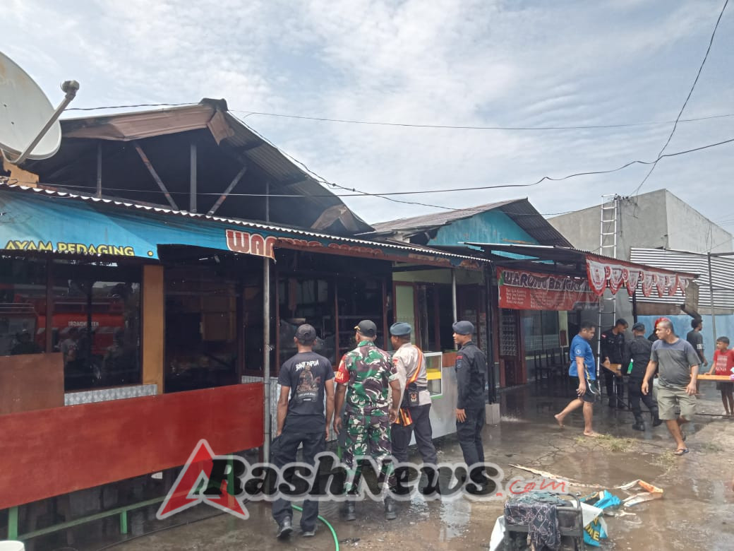 Korsleting Genset Picu Kebakaran Warung di Depan Swalayan Barata, Kerugian Capai Rp 100 Juta