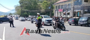 Antisipasi Kinjungan Wisata,  Polres Bangli Laksanakan Pengamanan dan Pengaturan Arus Lalu Lintas di Obyek Wisata Penelokan Kintamani