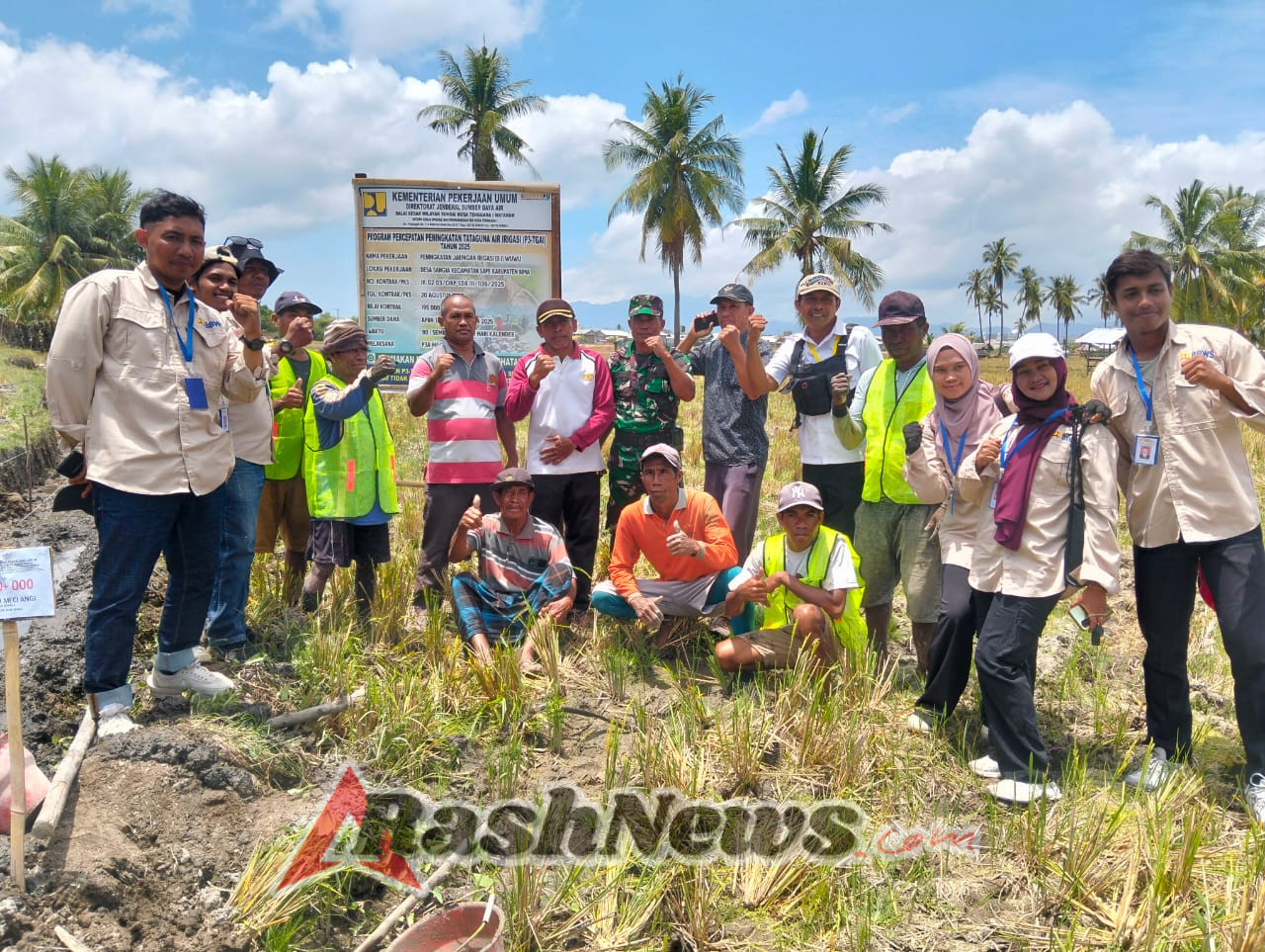 Babinsa dan Tokoh Lokal Bersinergi Bangun Infrastruktur Air untuk Petani Desa Sangia