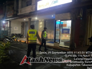Polsek Selemadeg Barat Gelar Patroli Malam, Cegah Aksi Kriminal