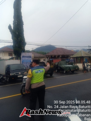 Polsek Baturiti Gelar Strong Point Pastikan Keamanan di Titik Rawan