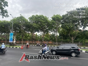 Satlantas Bandara Ngurah Rai Maksimalkan Pengaturan Lalu Lintas Pagi Hari