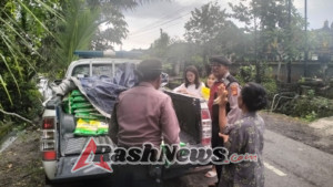 GPM Polsek Selemadeg salurkan 1 Ton beras murah SPHP di Desa Antap