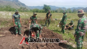 Anggota Kodim 1625/Ngada Laksanakan Pra TMMD di Desa Benteng Tawa
