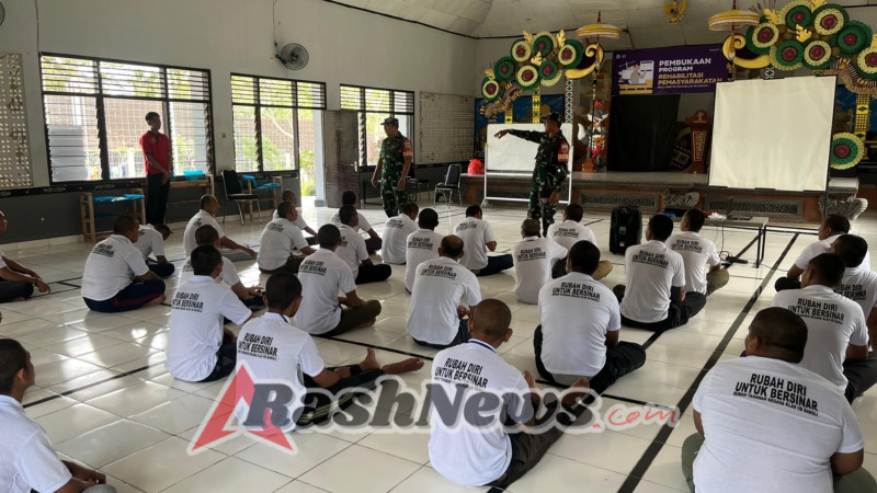 Babinsa Koramil 1626-01/Bangli Tanamkan Wawasan Kebangsaan kepada Warga Binaan Rutan
