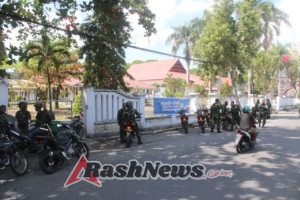 Kodim 1608/Bima Tempatkan Personil Siaga Awal untuk Jaga Keamanan Saat Demonstrasi