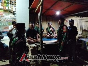 Patroli Siskamling di Kecamatan Wawo, Koramil dan Pol PP Bersinergi Jaga Keamanan Wilayah