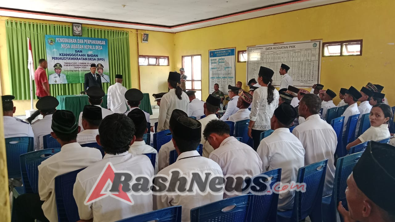 Sinergi TNI-Polri-Pemerintah Daerah dalam Pengukuhan Kepala Desa dan BPD se-Kecamatan Lembor Selatan