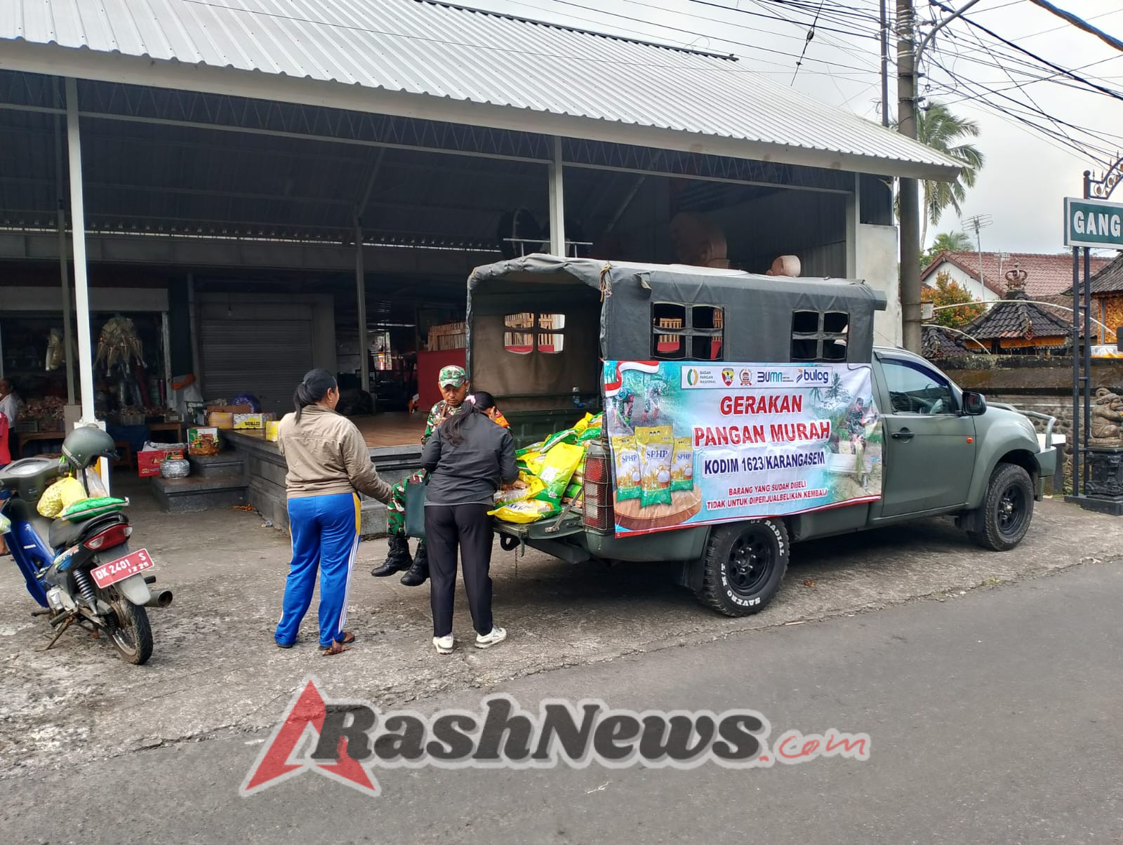 Gerakan Pangan Murah sambut HUT TNI ke-80 oleh Koramil jajaran Kodim 1623/Karangasem.