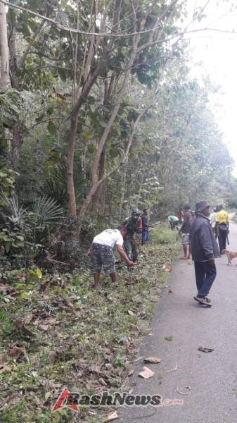Sinergi Babinsa dan Warga Wujudkan Lingkungan Jalan Bersih