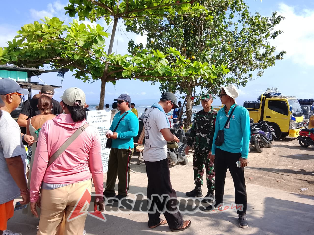 Sasar Pelabuhan, Koramil Nusa Penida Patroli Pastikan Keamanan Akses Keluar Masuk