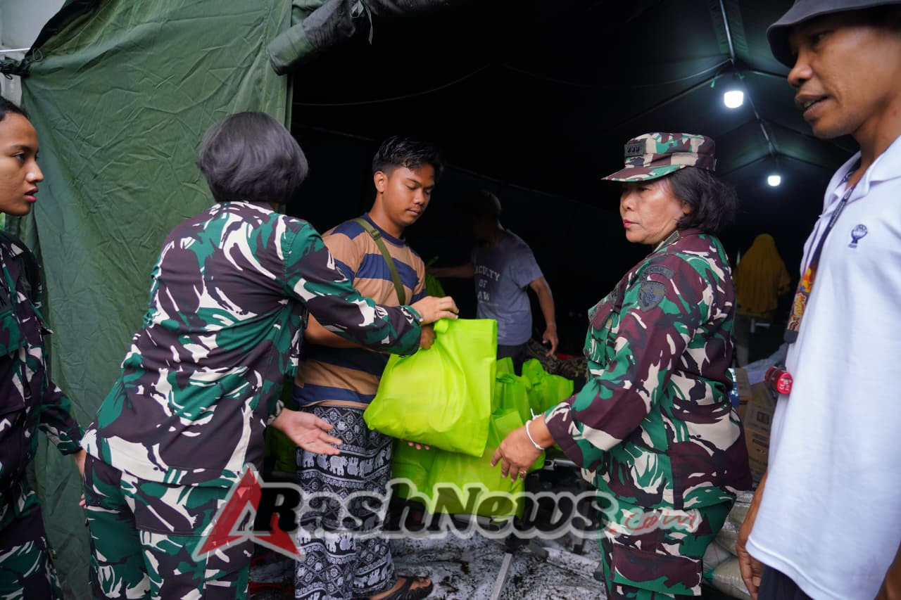 Kowad Kodam IX/Udayana Salurkan Bantuan untuk Korban Banjir di Denpasar